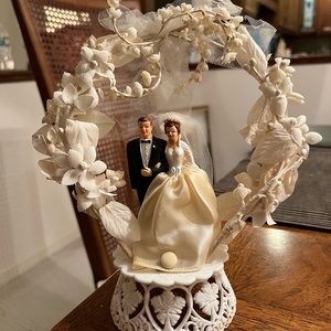 Vintage wedding cake topper from 1968